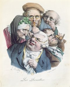 Las gafas, grabado por François Seraphin Delpech de Louis Leopold Boilly